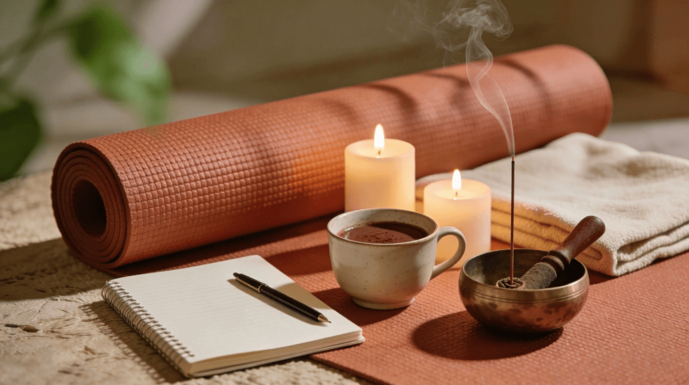 Soft morning light with peaceful retreat atmosphere